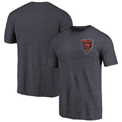 Primary Logo Left Chest Distressed Tri-Blend T-Shirt - Chicago Bears T-shirts