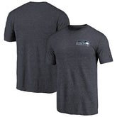 Primary Logo Left Chest Distressed Tri-Blend T-Shirt - Seattle Seahawks T-shirts