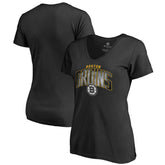 NHL Boston Bruins Women's Arch Smoke V-Neck T-Shirt