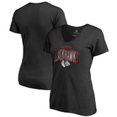 NHL Chicago Blackhawks Women's Arch Smoke V-Neck T-Shirt