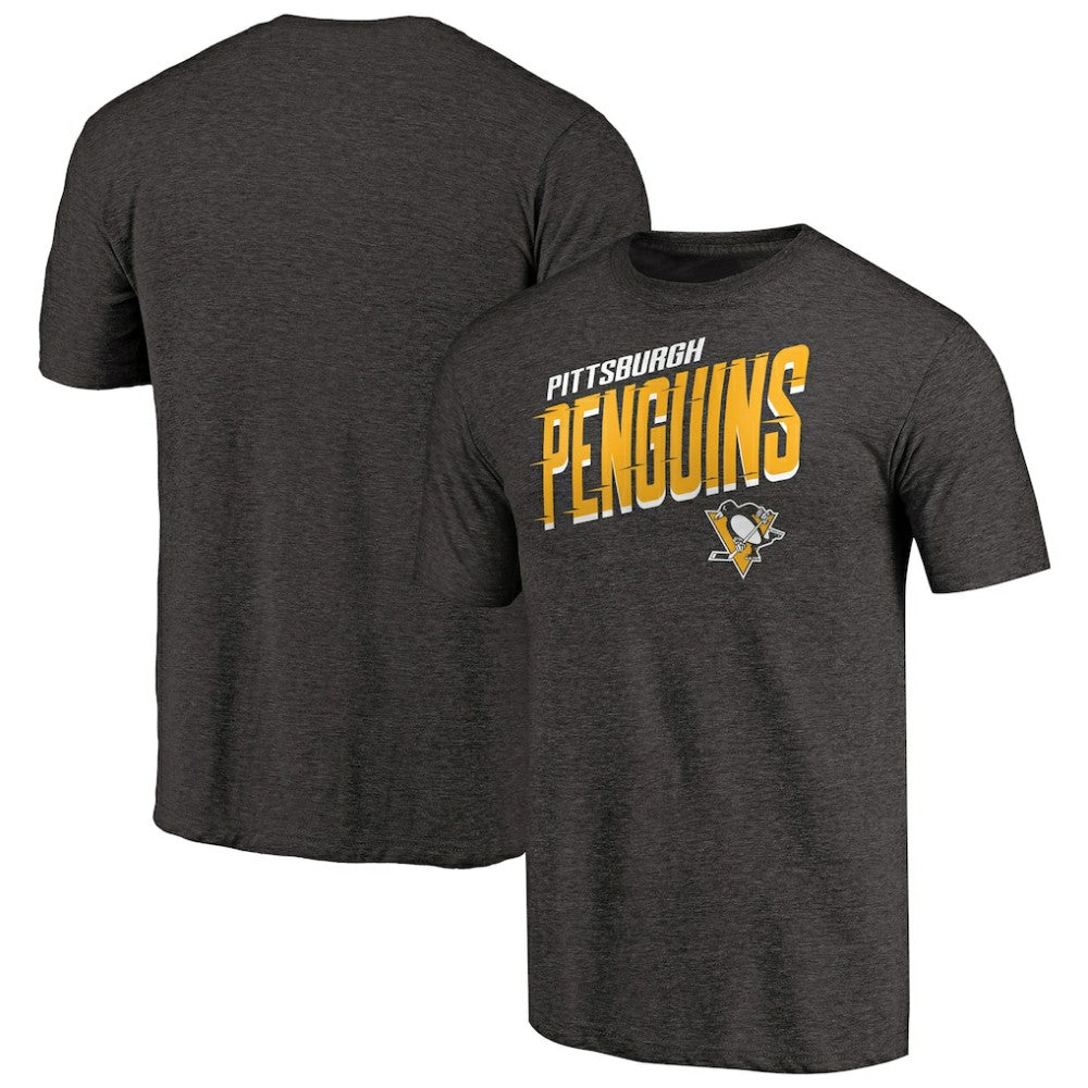 NHL Pittsburgh Penguins Slant Strike Tri-Blend T-Shirt