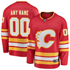 NHL Calgary Flames Fanatics Home Breakaway Custom Jersey