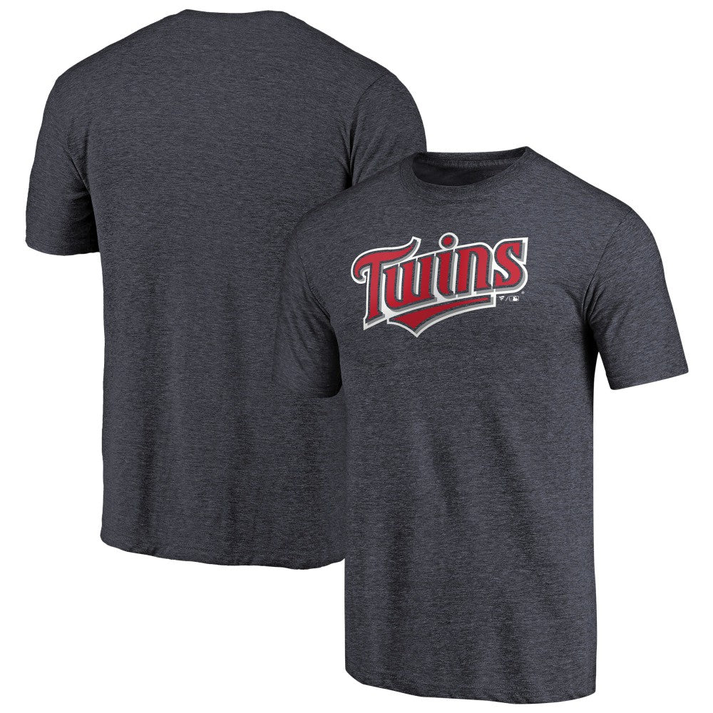 Navy Minnesota Twins Team Wordmark Tri-Blend T-Shirt