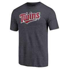 Navy Minnesota Twins Team Wordmark Tri-Blend T-Shirt