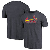 Navy St. Louis Cardinals Team Wordmark Tri-Blend T-Shirt