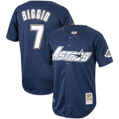 Navy Craig Biggio Houston Astros Mitchell & Ness Cooperstown Collection 1994 Authentic Jersey