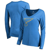 NHL St. Louis Blues Women's Team Alternate Long Sleeve V-Neck T-Shirt