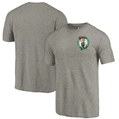 Boston Celtics Primary Logo Left Chest Distressed Tri-Blend T-Shirt