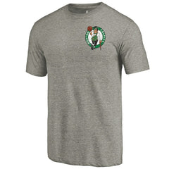 Boston Celtics Primary Logo Left Chest Distressed Tri-Blend T-Shirt
