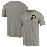 Indiana Pacers Primary Logo Left Chest Distressed Tri-Blend T-Shirt