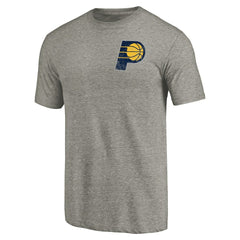 Indiana Pacers Primary Logo Left Chest Distressed Tri-Blend T-Shirt