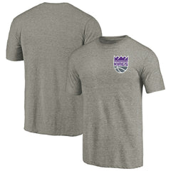 Sacramento Kings Primary Logo Left Chest Distressed Tri-Blend T-Shirt