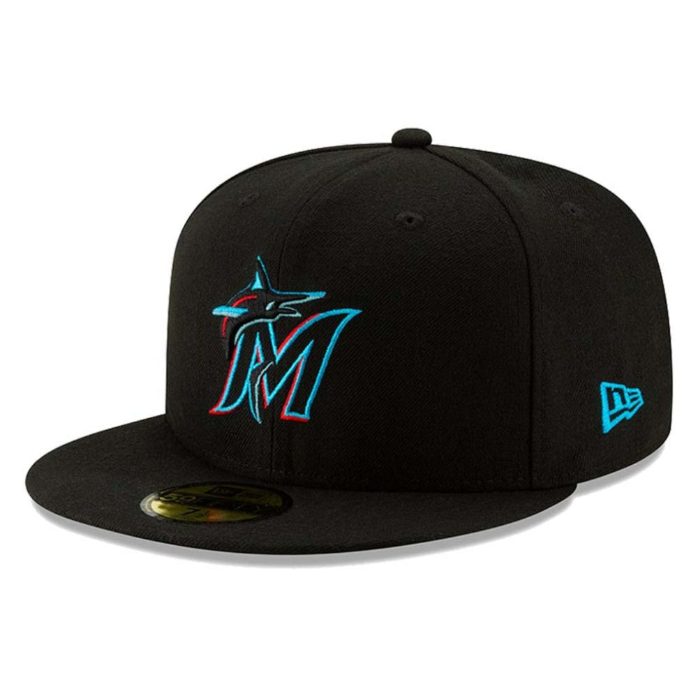 Black Miami Marlins New Era On-Field Authentic Collection 59FIFTY Fitted Hat