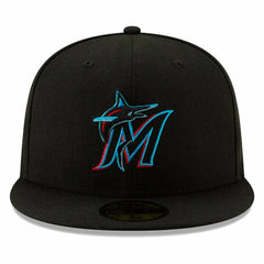 Black Miami Marlins New Era On-Field Authentic Collection 59FIFTY Fitted Hat