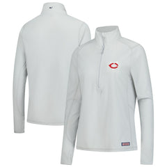 Gray Minnesota Twins Vineyard Vines Women's Performance Grid Half-Zip Pullover Top