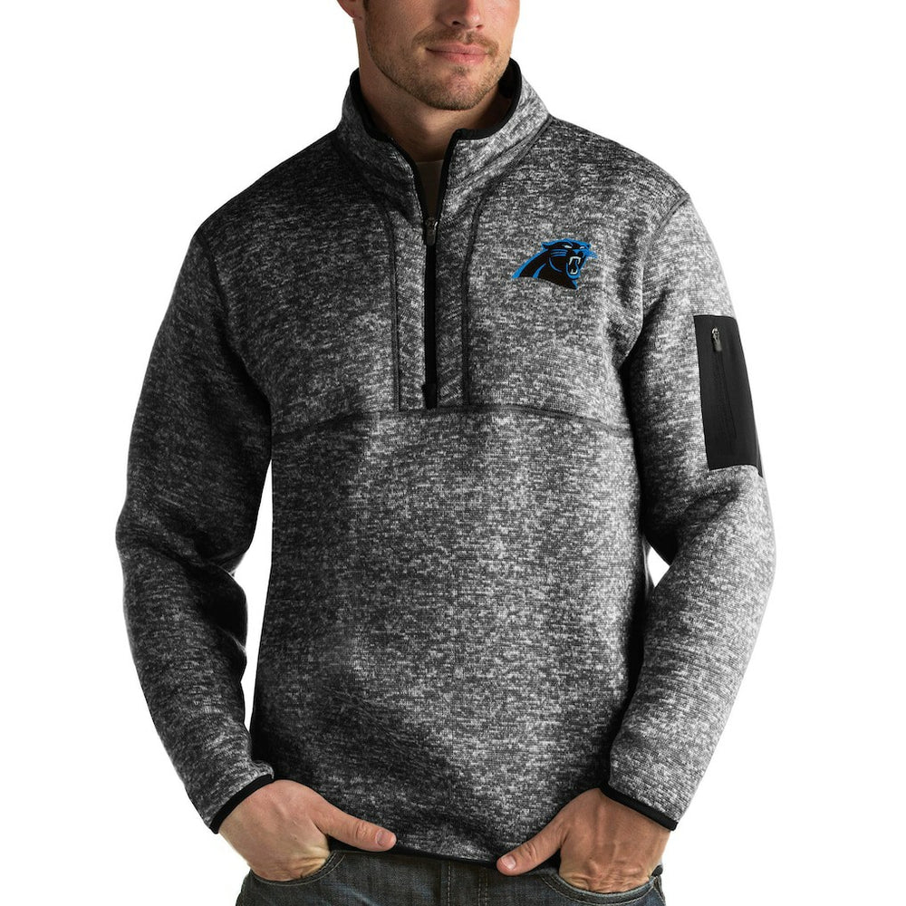 Antigua Fortune Quarter-Zip Pullover Jacket - Carolina Panthers Pullover
