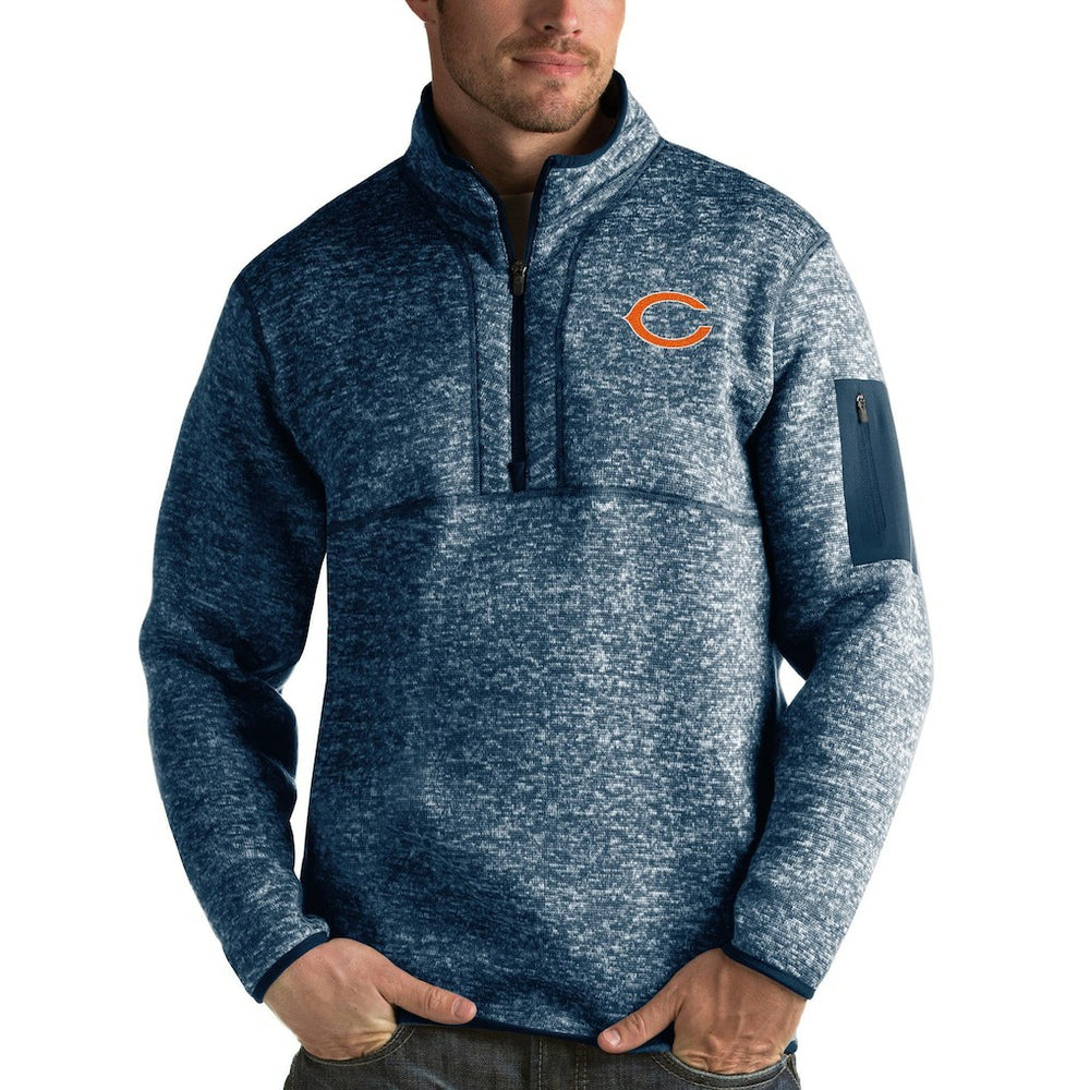 Antigua Fortune Quarter-Zip Pullover Jacket - Chicago Bears Pullover