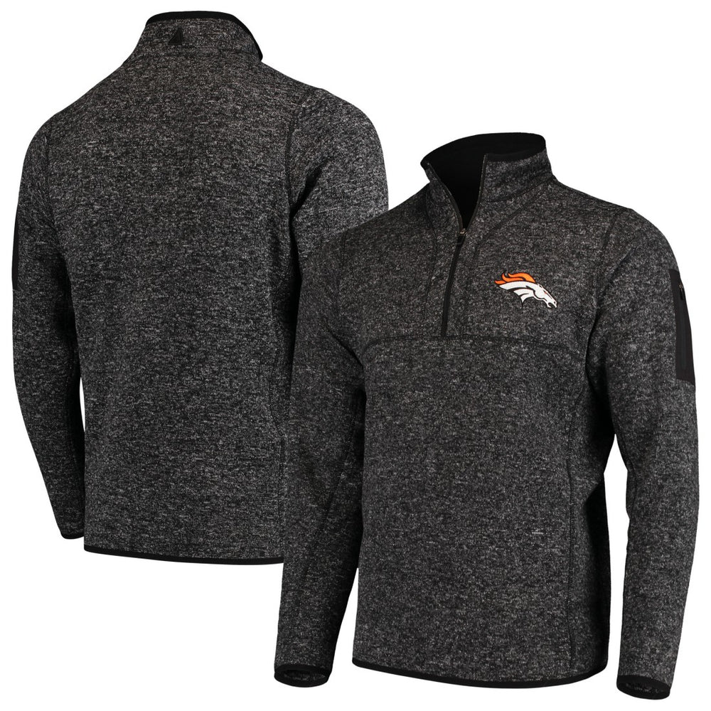 Antigua Fortune Quarter-Zip Pullover Jacket - Denver Broncos Pullover