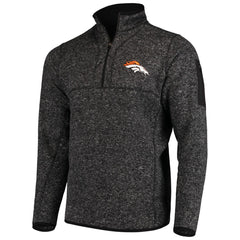 Antigua Fortune Quarter-Zip Pullover Jacket - Denver Broncos Pullover