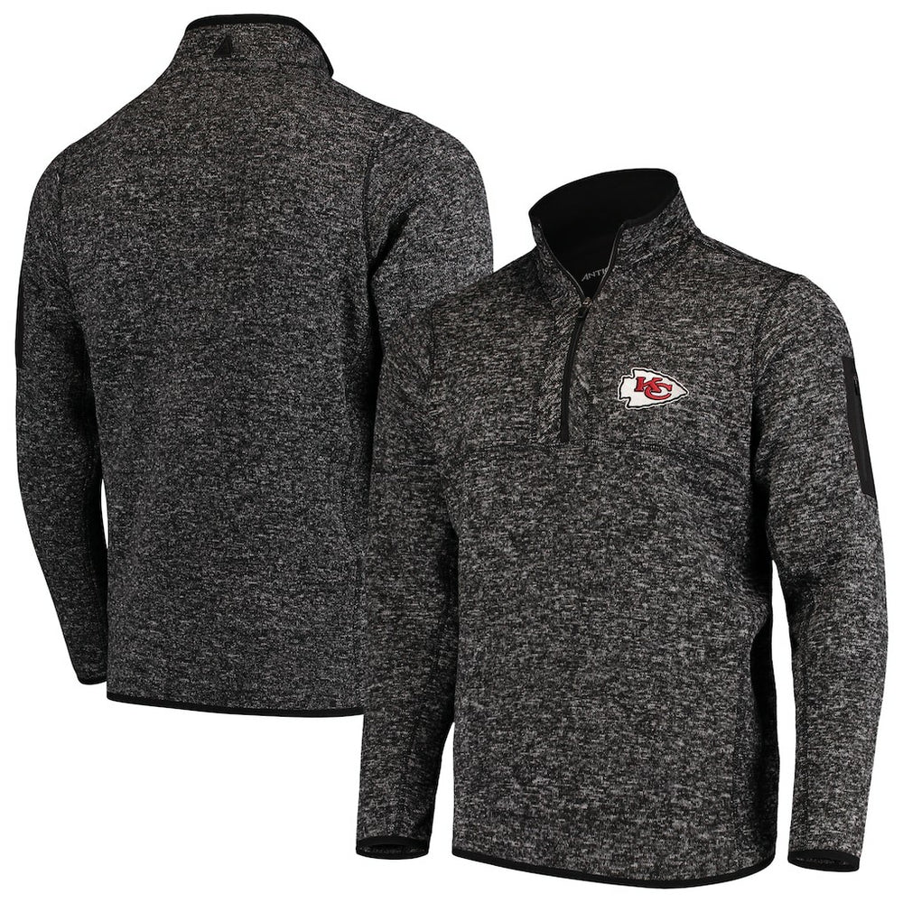 Antigua Fortune Quarter-Zip Pullover Jacket - Kansas City Chiefs Pullover