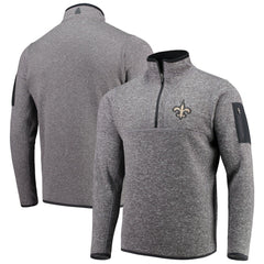 Antigua Fortune Quarter-Zip Pullover Jacket - New Orleans Saints Pullover