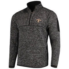 Antigua Fortune Quarter-Zip Pullover Jacket - New Orleans Saints Pullover