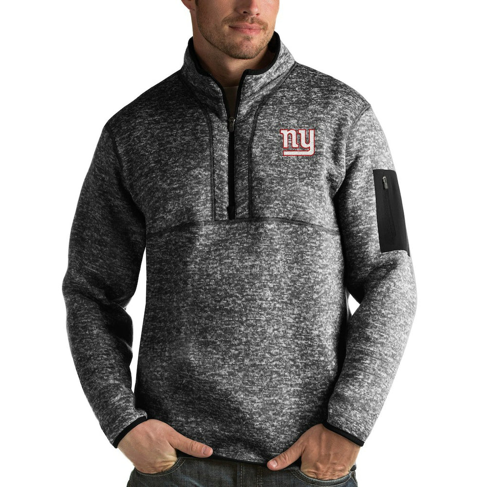 Antigua Fortune Quarter-Zip Pullover Jacket - New York Giants Pullover