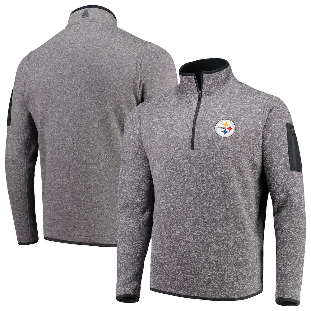 Antigua Fortune Quarter-Zip Pullover Jacket - Pittsburgh Steelers Pullover