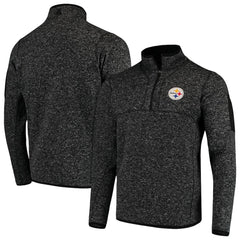 Antigua Fortune Quarter-Zip Pullover Jacket - Pittsburgh Steelers Pullover