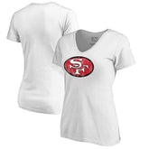Women's Throwback Logo V-Neck T-Shirt - San Francisco 49ers T-shirts