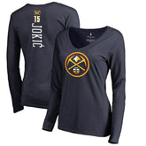 Nikola Jokic Denver Nuggets Women's Team Backer Name & Number Long Sleeve V-Neck T-Shirt sale