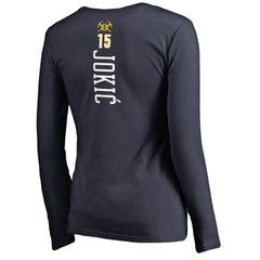 Nikola Jokic Denver Nuggets Women's Team Backer Name & Number Long Sleeve V-Neck T-Shirt sale