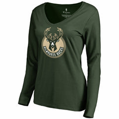 Giannis Antetokounmpo Milwaukee Bucks Women's Team Backer Name & Number Long Sleeve V-Neck T-Shirt