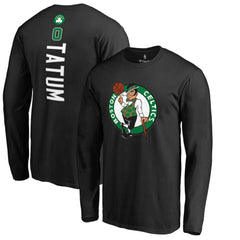 Jayson Tatum Boston Celtics Team Backer Name & Number Long Sleeve T-Shirt