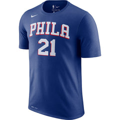 Nike Joel Embiid Philadelphia 76ers Player Name & Number Performance T-Shirt