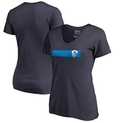 Women's Retro Shield Logo V-Neck T-Shirt - Los Angeles Chargers T-shirts