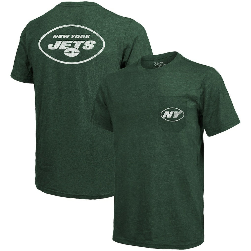 Majestic Threads Tri-Blend Pocket T-Shirt - New York Jets T-shirts