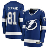 NHL Erik Cernak Tampa Bay Lightning Fanatics Women's Home Breakaway Player Jersey