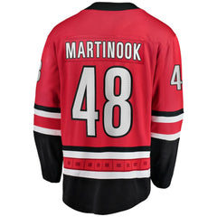 NHL Jordan Martinook Carolina Hurricanes Fanatics Alternate Breakaway Player Jersey