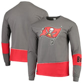 Refried Apparel Sustainable Upcycled Angle Long Sleeve T-Shirt - Tampa Bay Buccaneers T-shirts
