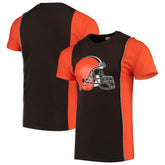Refried Apparel Sustainable Upcycled Split T-Shirt - Cleveland Browns T-shirts