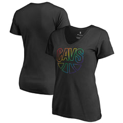 Cleveland Cavaliers Women's Team Pride Wordmark V-Neck T-Shirt sale