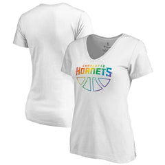 Charlotte Hornets Women's Team Pride Wordmark V-Neck T-Shirt