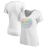 Cleveland Cavaliers Women's Team Pride Wordmark V-Neck T-Shirt sale
