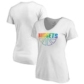 Denver Nuggets Women's Team Pride Wordmark V-Neck T-Shirt sale
