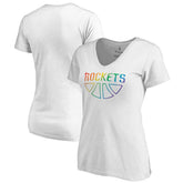 Houston Rockets Women's Team Pride Wordmark V-Neck T-Shirt