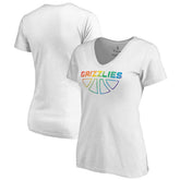 Memphis Grizzlies Women's Team Pride Wordmark V-Neck T-Shirt