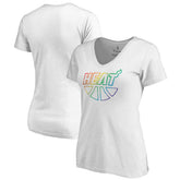 Miami Heat Women's Team Pride Wordmark V-Neck T-Shirt