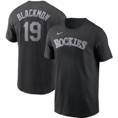 Black Charlie Blackmon Colorado Rockies Nike Name & Number T-Shirt