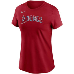 Red Mike Trout Los Angeles Angels Nike Women's Name & Number T-Shirt